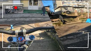 Намерих нов stair-gap! Паднах ли на него? Bike check!?