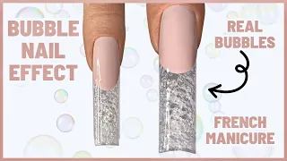 French Bubble Nails | Smile Line | Using Real Bubbles | Gel Polish | Manicure