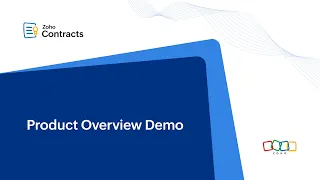 Zoho Contracts | Product Overview Demo