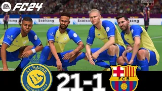 WHAT HAPPEN IF MESSI, RONALDO, MBAPPE, NEYMAR, PLAY TOGETHER ON AL NASSR VS BARCELONA