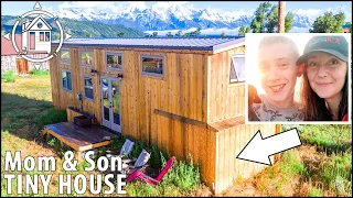 Mom & Son Downsize to TINY HOUSE to Live Simply // Full Tour