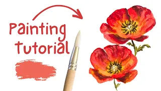 How to Paint Poppies With Acrylic Paints Step by Step Tutorial