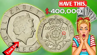 UK Twenty pence most Valuable 20 pence 2003 coin worth up to $400,000 to look for!