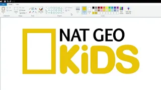 How to draw the Nat Geo Kids logo using MS Paint