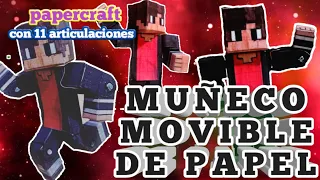 cómo hacer un muñeco movible con 11 articulaciones paso a paso !!! #papercraft #manualidades