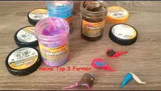 Powerbait formen Forellenteig richtig formen, Forellenangeln mit Powerbait 3 Formen Tutorial