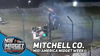 HIGHLIGHTS: USAC NOS Energy Drink National Midgets | Mitchell County Fairgrounds | July 12, 2023