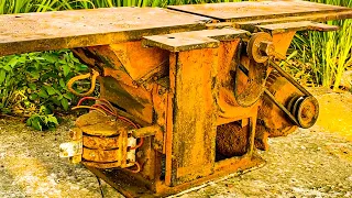 Woodworking Machine Restoration // The Genius Boy Restores Classic 3 In 1 Woodworking Machine