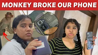 🙉MONKEY Came to our House🏠 & Broke Akka's PHONE😢 || ₹16,000 Pochii💔 || Ammu Times ||