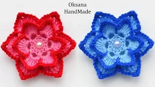 Объемные цветы крючком. Мастер класс. Simple crochet flowers