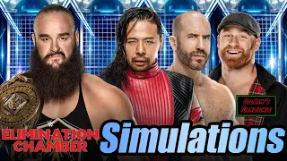 Braun Strowman vs. Shinsuke Nakamura/Cesaro/Sami Zayn WWE Elimination Chamber 2020 Simulations