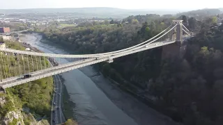 Clifton Suspension Bridge, Bristol, Drone.  Sunday 18 April 2021