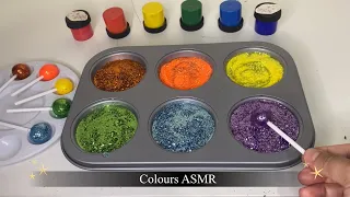Satisfying video | How to make glitter playdoh Lollipop candy with Rainbow paint #ASMR