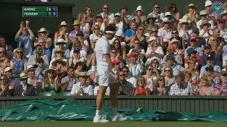 Roger Federer v Milos Raonic highlights   Wimbledon 2017 quarter final   YouTube