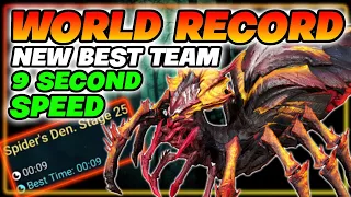 WORLD RECORD 9 SECOND SPIDER 25 SPEED FARM TEAM | RAID Shadow Legends TEST SERVER