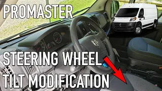 RAM Promaster Steering Wheel Tilt Modification - Quick and Easy