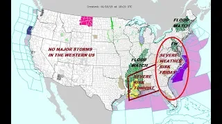 Severe Weather Moving Across Gulf States Heads Into the East Friday, Easter Weekend Outlook