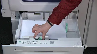 How to load paper into the trays on the Xerox printer