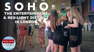 Soho in 4K | London | After Dark Walking Tour - With Captions/Subtitles