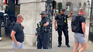 Get Lost! Rude Man Ignored Armed Officers Guard Massively Shouts at Him