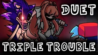 Triple Trouble but it's duet with Doki Doki | Friday Night Funkin'