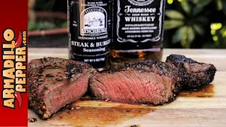 Grilled Bison Ribeye Steak with Jack Daniels Whiskey Butter Sauce