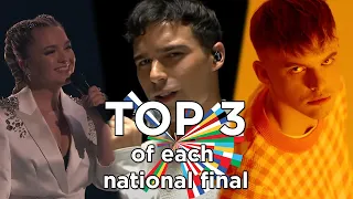 Eurovision 2021 - Top 3 of Each National Final with details (official results)