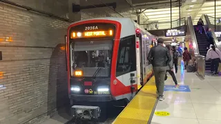 Muni Metro LRVs During Rush Hour - Van Ness Station