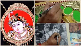 DIY | Learn How to make tanjore painting step by step in Tamil | World Famous Tanjore Art