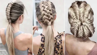 10 Amazing Braid & Hairstyle Tutorial - Hairstyle Transformation - DIY!