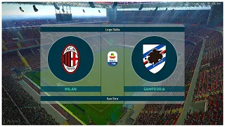 AC Milan vs Sampdoria - Serie A - Pes Live