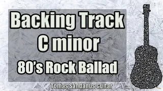 C minor Backing Track - Cm - 80's Rock Power Ballad Guitar Jam Backtrack | TS 71