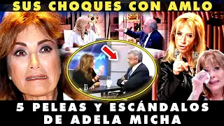 ¡IMPERDIBLES! TOP 5 ESCÁNDALOS Y AGARRONES DE ADELA MICHA EN TV  / ADELA VS AMLO Y SILVIA PINAL