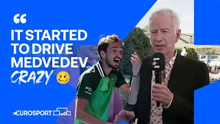 John McEnroe was IMPRESSED with Borges' tactics against Medvedev 👍 | Australian Open 2024 🇦🇺
