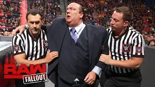 Paul Heyman is helped to the trainer's room after Samoa Joe's attack: Raw Fallout, June 5, 2017