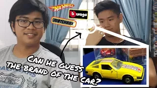 Non-collector Friend GUESSES DIECAST BRAND OF CARS!