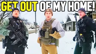 Cops Illegally Raid The Wrong House And REFUSE To Leave