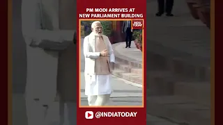 PM Narendra Modi arrives for the inauguration of the new Parliament Building