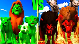 Growing Smallest GREEN LION Family into Biggest GREEN LION Family in GTA 5! SIMBA THE LION KING