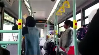 Racist woman on London bus