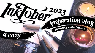 ✩ Preparing for INKTOBER 2023 ✩ A cozy INKTOBER VLOG: sketching process, materials I use, etc...