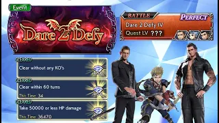 DFFOO Dare 2 Defy IV | No Ashe? No Problem | 34 Turns | Grade S if RAMUH Spiritus