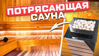 Уютная и стильная сауна! Электрическая печь Sangens. Парная с панорамным окном.