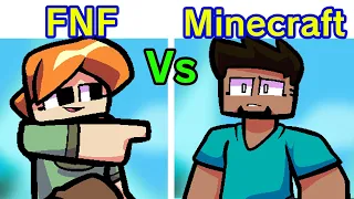 Friday Night Funkin' - Steve + Alex VS Enderman Dad (Minecraft Edition) [FNF MOD/Hard]