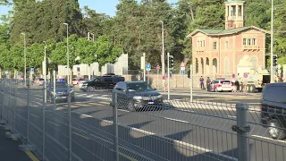 Biden and Putin's motorcades leave the Villa de la Grange in Geneva | AFP