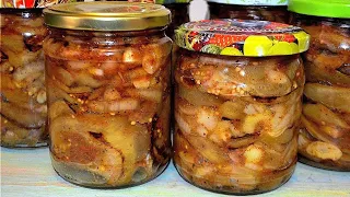 Съедаем банку за РАЗ😋Баклажаны как шашлык на зиму🍆Шашлык на зиму из баклажан, СУПЕР закуска 👍