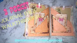 Super cute and Easy 3 Pocket Journal Pages/ASMR No Talking