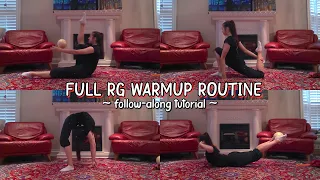 FULL RHYTHMIC GYMNASTICS WARMUP - follow-along tutorial | Sophie Crane