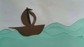 Stop Motion Animation Ocean Scene - Paper Cutout