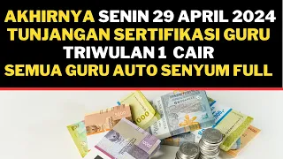 Akhirnya...senin 29 april 2024 Tunjangan Profesi Guru triwulan 1 cair #sertifikasicair